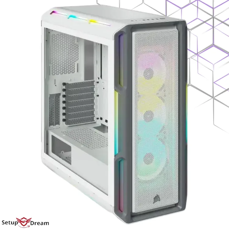 Boîtier Corsair iCUE 5000T RGB Blanc | Prix Maroc - vue 2